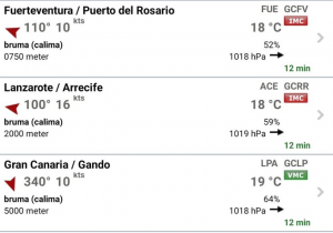 Erneut Calima über Fuerteventura Controladores Aéreos