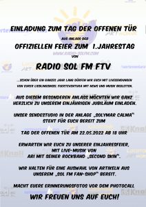 Offizielles 1. Jubiläum von Radio Sol FM Ftv