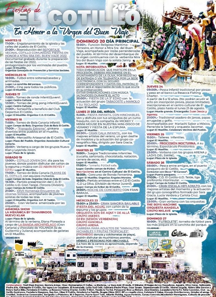 Fiestas zu Ehren der Virgen del Buen Viaje in El Cotillo