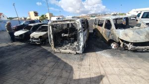 Brennende Autos