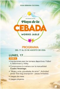 Programm XXXII Semana Cultural – Playa de la Cebada, Morro Jable