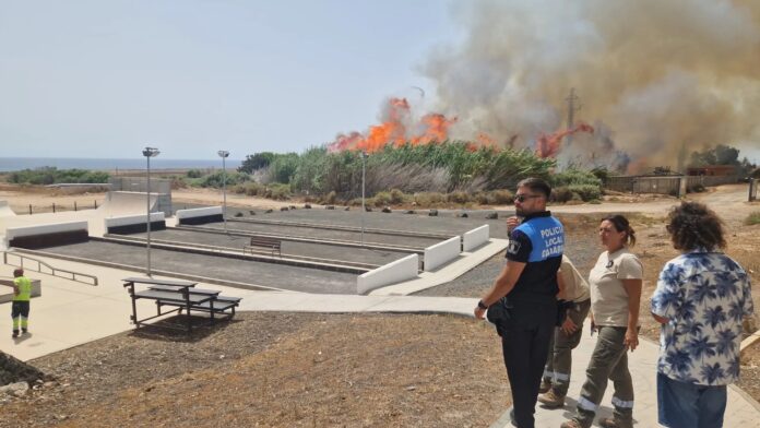 Brand in Parque Holandés unter Kontrolle: Mehrere Feuerwehrteams im Einsatz