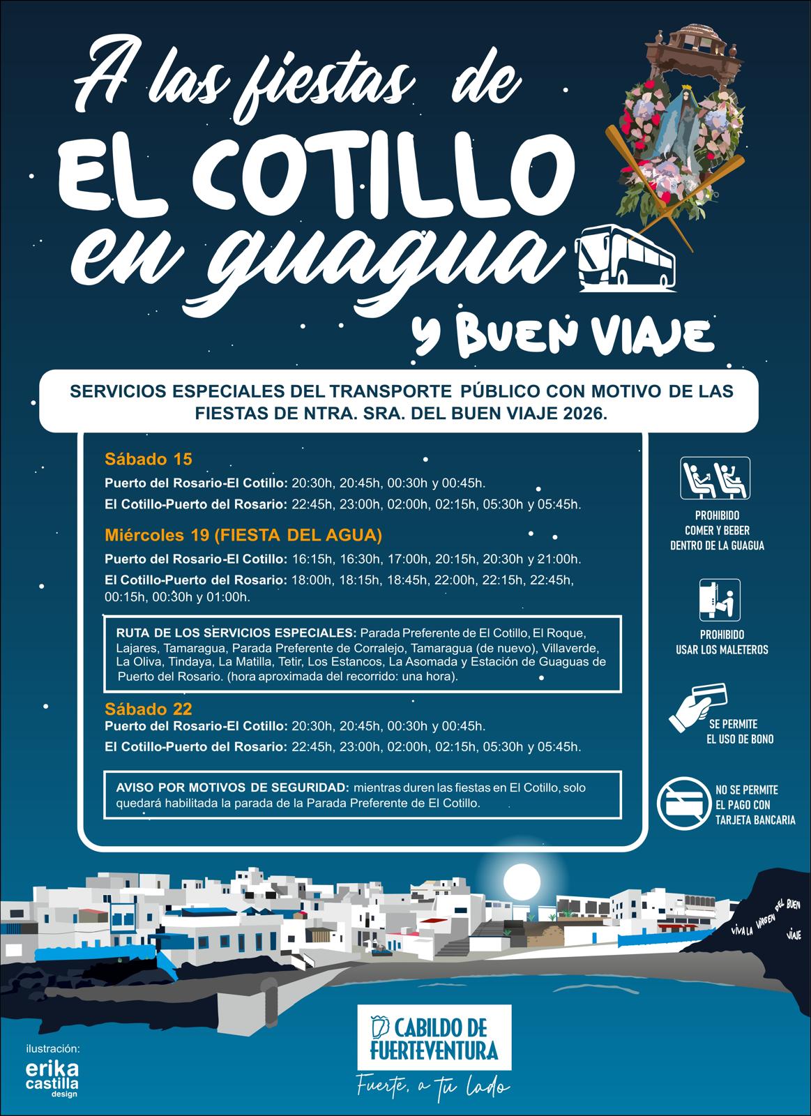 Verbindungen zur Fiesta del Agua am 19. August