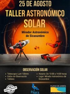 Taller Astronómico Solar am 25. August am Mirador de Sicasumbre