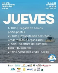 XXX Open Internacional de Pesca de Altura 2026 in Gran Tarajal – Programm vom 10. bis 12. September