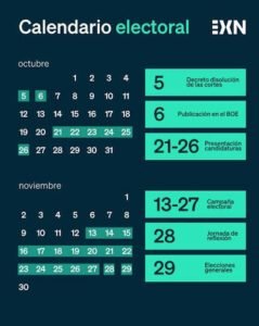 Wahlkalender für die spanische Generalwahl am 29. November 2026 Sánchez löst Cortes auf – Neuwahl am 29. November