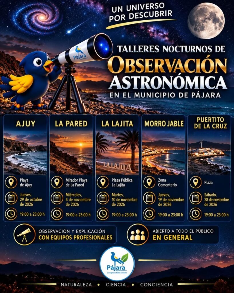 UN UNIVERSO POR DESCUBRIR nächtliche astronomische Beobachtungsworkshops